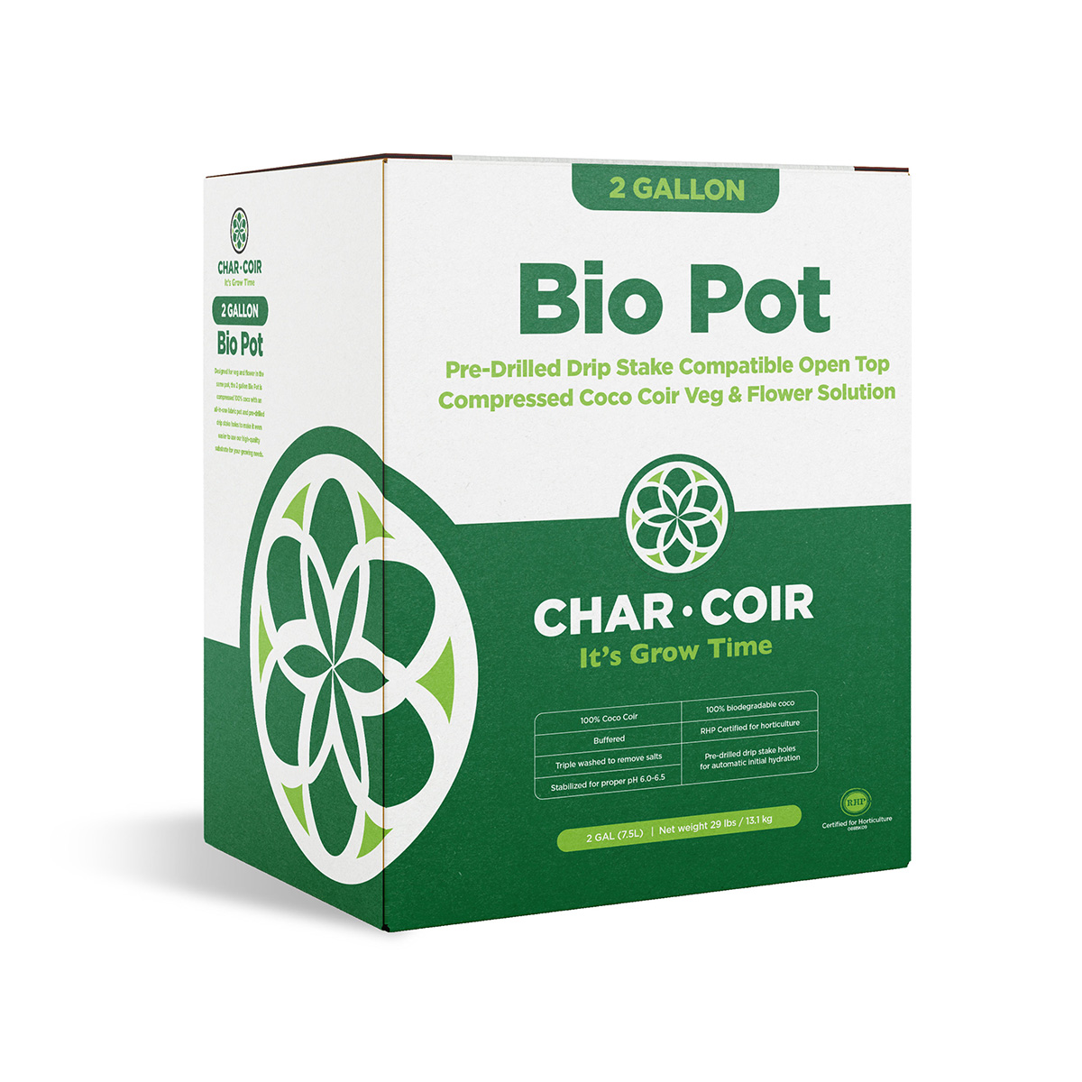 Char Coir BioPot 2 Gallon Box